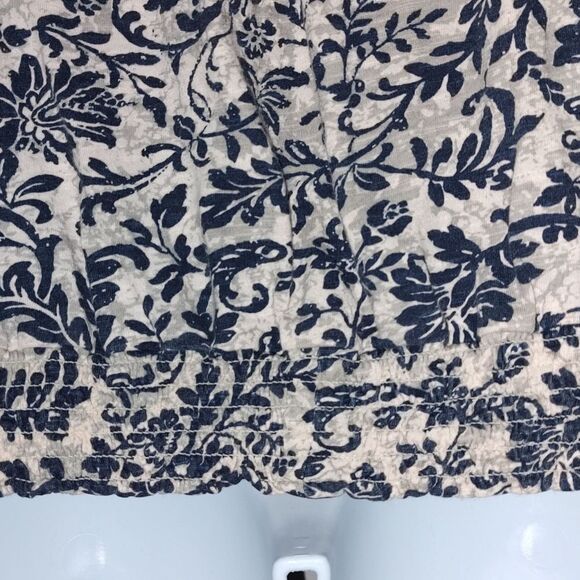 Lucky Brand navy and gray boho peasant  top Sz S - Picture 6 of 7